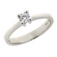 Anello Mirco Visconti Donna Solitario in Oro bianco AL518 - AL518